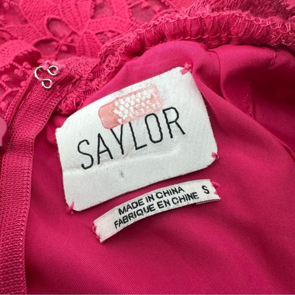 Saylor Pink Amari Lace Mini Dress Size Small - Picture 13 of 16